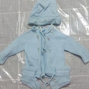 Vintage baby boy knitted set